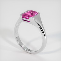 2.03 Ct. Pink Sapphire Ring, 14K White Gold 2