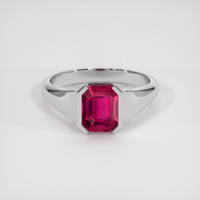 1.62 Ct. Ruby Ring, 14K White Gold 1