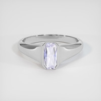 0.80 Ct. Purple Sapphire Ring, 14K White Gold 1