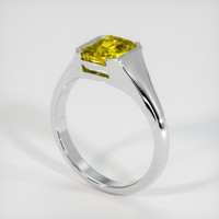 1.62 Ct. Greenish Yellow Sapphire Ring, 14K White Gold 2
