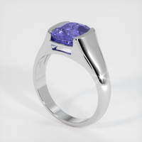 3.00 Ct. Color Change Sapphire Ring, 18K White Gold 2