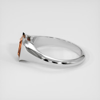 3.23 Ct. Orange Hessonite Garnet Ring, 18K White Gold 4