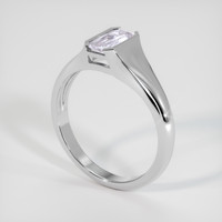 0.80 Ct. Purple Sapphire Ring, 18K White Gold 2