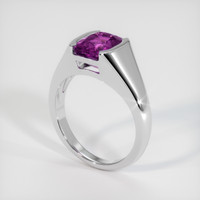 3.38 Ct. Purple Sapphire Ring, 18K White Gold 2