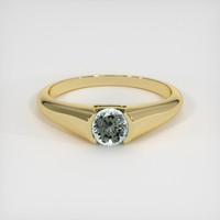 0.76 Ct. Bluish Grey Sapphire Ring, 14K Yellow Gold 1