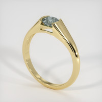 0.76 Ct. Bluish Grey Sapphire Ring, 14K Yellow Gold 2