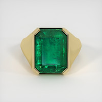 5.98 Ct. Emerald Ring, 18K Yellow Gold 1
