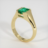 1.60 Ct. Emerald Ring, 18K Yellow Gold 2