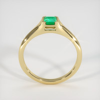 0.78 Ct. Emerald Ring, 18K Yellow Gold 3