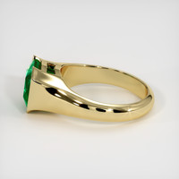 2.10 Ct. Emerald Ring, 18K Yellow Gold 4