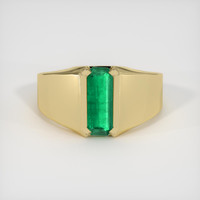 1.32 Ct. Emerald Ring, 18K Yellow Gold 1