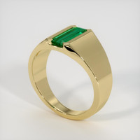 1.32 Ct. Emerald Ring, 18K Yellow Gold 2