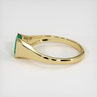 0.84 Ct. Emerald Ring, 18K Yellow Gold 4