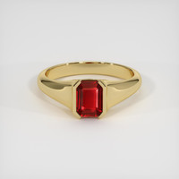 1.03 Ct. Ruby Ring, 18K Yellow Gold 1