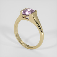 2.26 Ct. Purplish Pink Sapphire Ring, 18K Yellow Gold 2