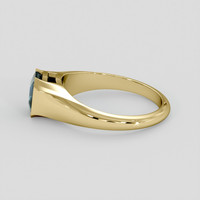 2.05 Ct. Greenish Blue Sapphire Ring, 18K Yellow Gold 4