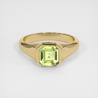 1.71 Ct. Yellowish Green Sapphire Ring, 18K Yellow Gold 1