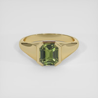 1.91 Ct. Green Sapphire Ring, 18K Yellow Gold 1