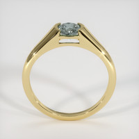0.76 Ct. Bluish Grey Sapphire Ring, 18K Yellow Gold 3
