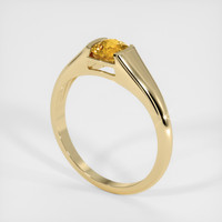 0.74 Ct. Yellow Sapphire Ring, 18K Yellow Gold 2