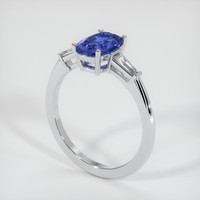 2.77 Ct. Blue Sapphire Ring, Platinum 950 2