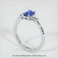 0.66 Ct. Sapphire Ring, Platinum 950 2