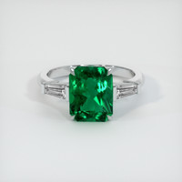 2.18 Ct. Emerald Ring, Platinum 950 1