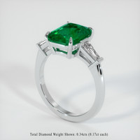 2.18 Ct. Emerald Ring, Platinum 950 2