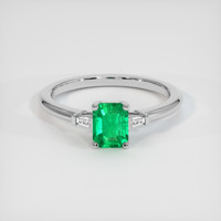 0.61 Ct. Emerald Ring, Platinum 950 1