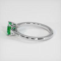 0.61 Ct. Emerald Ring, Platinum 950 4