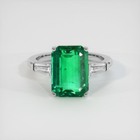 4.42 Ct. Emerald Ring, Platinum 950 1