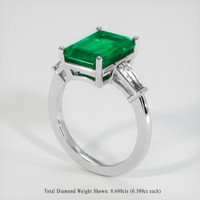 4.42 Ct. Emerald Ring, Platinum 950 2