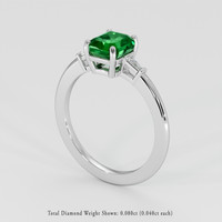 1.43 Ct. Emerald Ring, Platinum 950 2