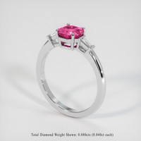 0.81 Ct. Gemstone Ring, Platinum 950 2