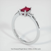 0.52 Ct. Ruby Ring, Platinum 950 2