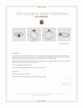 Ruby Ring 0.50 Ct., Platinum 950 Appraisal