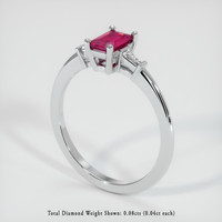 0.50 Ct. Ruby Ring, Platinum 950 2