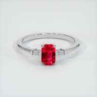 0.57 Ct. Ruby Ring, Platinum 950 1