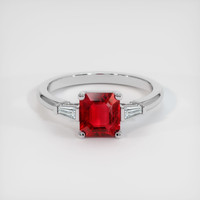 1.26 Ct. Ruby Ring, Platinum 950 1