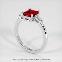 1.26 Ct. Ruby Ring, Platinum 950 2