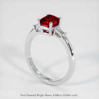 1.65 Ct. Ruby Ring, Platinum 950 2