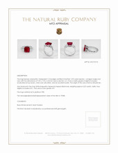 Ruby Ring 2.92 Ct., Platinum 950 Appraisal