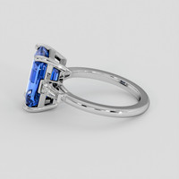 4.10 Ct. Blue Sapphire Ring, Platinum 950 4