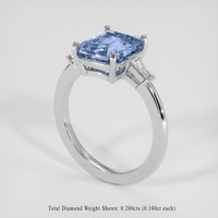 3.99 Ct. Violet Sapphire Ring, Platinum 950 2