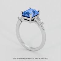 2.58 Ct. Color Change Sapphire Ring, Platinum 950 2