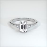1.09 Ct. White Sapphire Ring, Platinum 950 1
