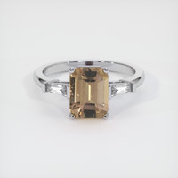 2.51 Ct. Brown Sapphire Ring, Platinum 950 1