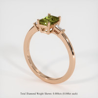 0.88 Ct. Gemstone Ring, 14K Rose Gold 2