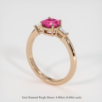 0.81 Ct. Gemstone Ring, 14K Rose Gold 2