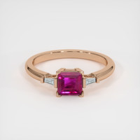 0.72 Ct. Ruby Ring, 14K Rose Gold 1